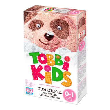 СМС "Tobbi Kids" 400гр для детского белья в картонных пачках порошок (24)