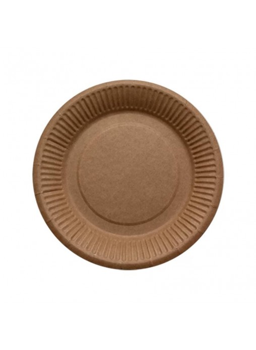 Тарелка d-180мм картон КРАФТ 411-084/411-154 (100/500,50/500,50/1000)