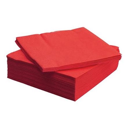 Салфетки 33*33см 2-х сл красные  200л  (9)