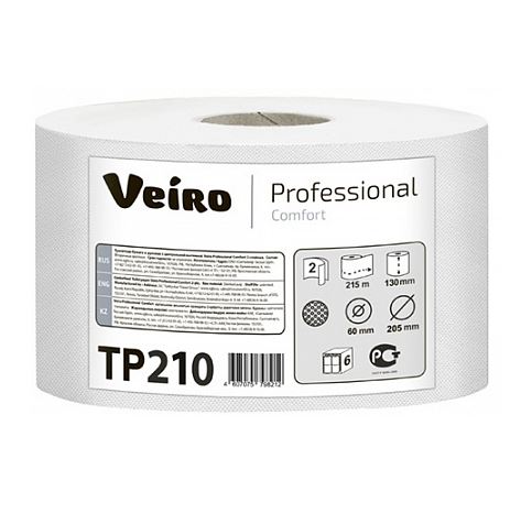 Т/б Veiro Comfort (Т8 SmartOne)с центр.вытяжкой  ТР210 2сл белая 215м (6)