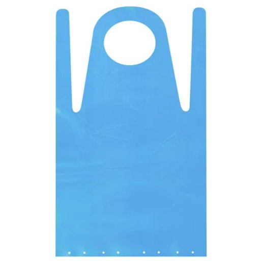 Фартук одноразовый СВЕРХПРОЧНЫЙ 81*125см ГОЛУБОЙ (50шт/уп)AVIORA  (20) 402-949