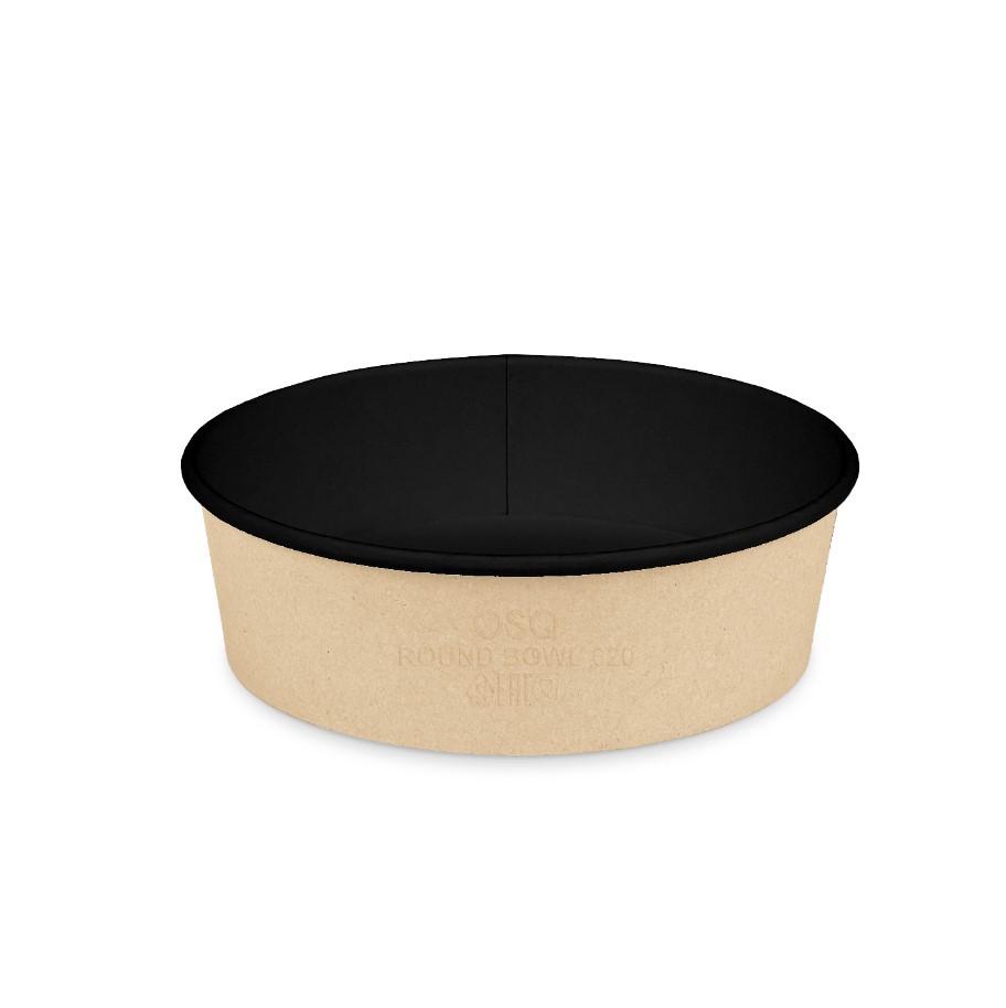 Круглый контейнер OSQ ROUND BOWL 620 BLACK WOOD (270 шт./кор.)