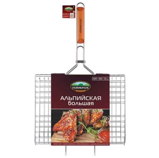 Решетка д/барбикю "Альпийская" (300*4000мм)большая ПИКНИЧОК (10) 401-732