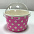 Креманка 125мл бумажная d=75мм розовая в белый горошек (60/1500)